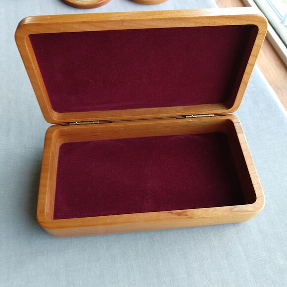 Wilderness Woods Eagle Box & Set of 8 Cork Coasters laser etched wood vintage - Picture 5 of 15